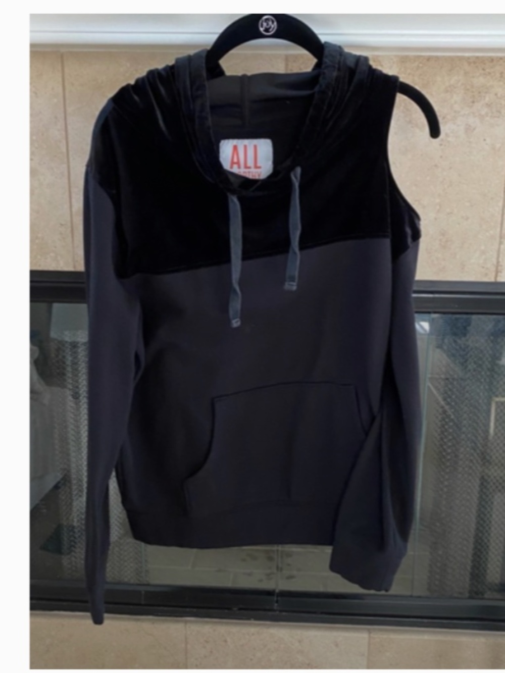 All Worthy Hoodie with 1side Shoulder Cut-out
